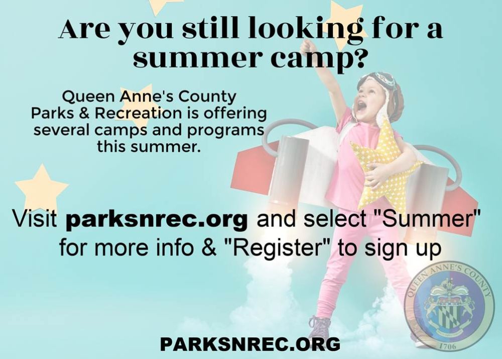 Summer Camps and Programs Offered by Queen Anne’s County Parks and